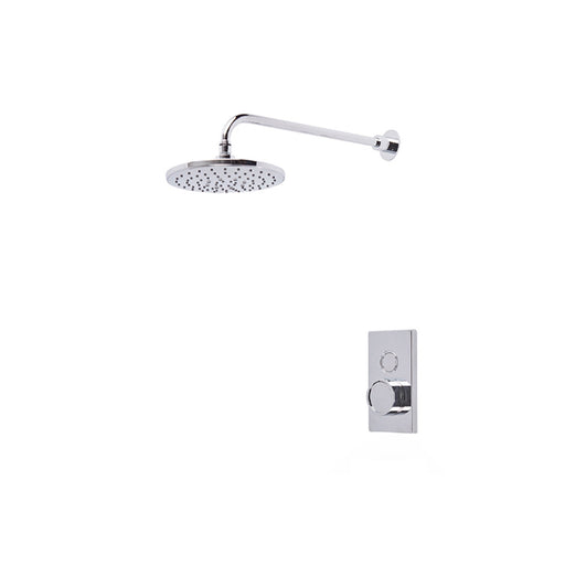 Tavistock Axiom Single Function Push Button Shower System with Overhead Shower - Chrome
