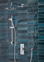 Tavistock Axiom Dual Function Shower System with Riser Kit & Overhead - Chrome