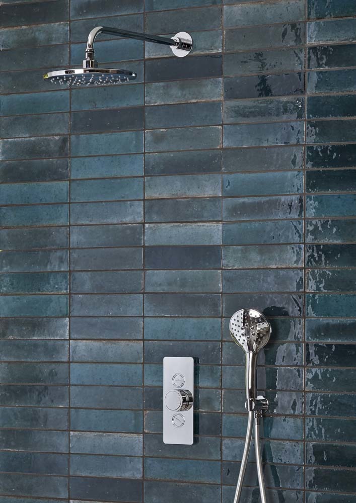 Tavistock Axiom Dual Function Shower System with Handset, Holder & Overhead Shower - Chrome