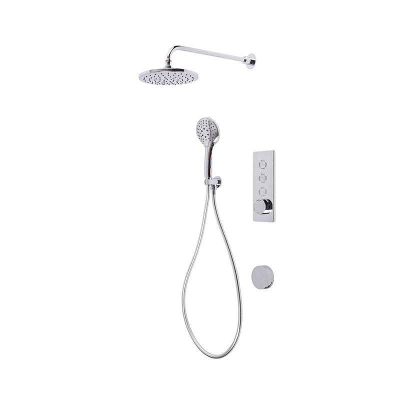 Tavistock Axiom Triple Function Shower System with Handset, Overhead Shower & Bath Filler - Chrome
