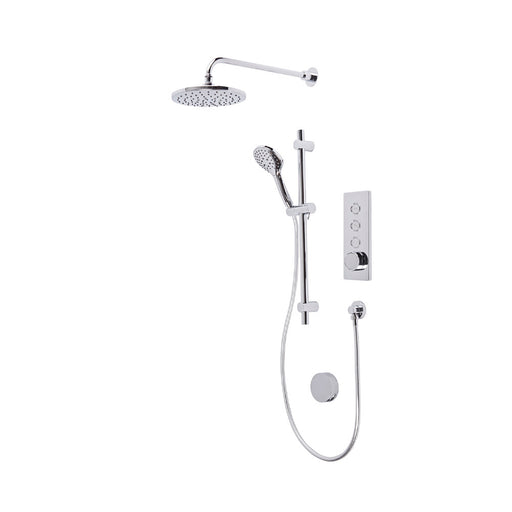 Tavistock Axiom Triple Function Shower System with Riser Kit, Overhead Shower & Bath Filler - Chrome