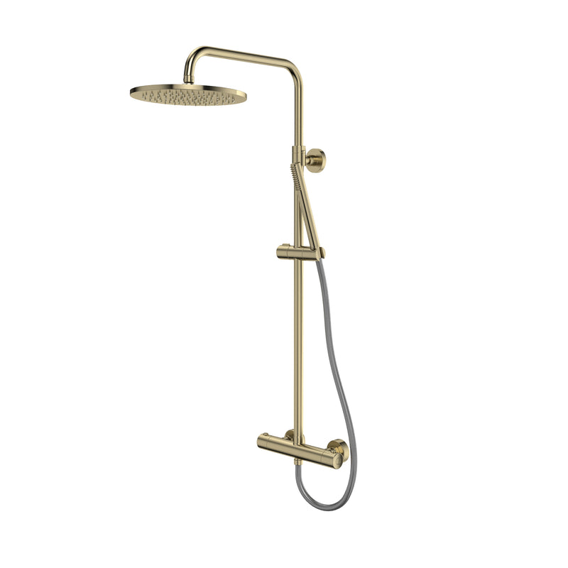 Tavistock Cohort Thermostatic Bar Shower System - Brushed Brass