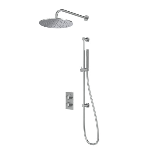 Tavistock Cohort Dual Function Shower System with Riser Kit & Overhead Shower - Chrome