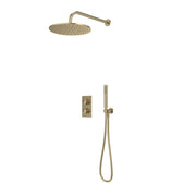 Tavistock Cohort Dual Function Concealed Shower System with Overhead Shower - Brushed Brass