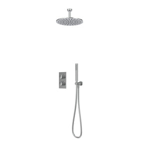 Tavistock Cohort Dual Function Shower System with Ceiling Mounted Head - Chrome