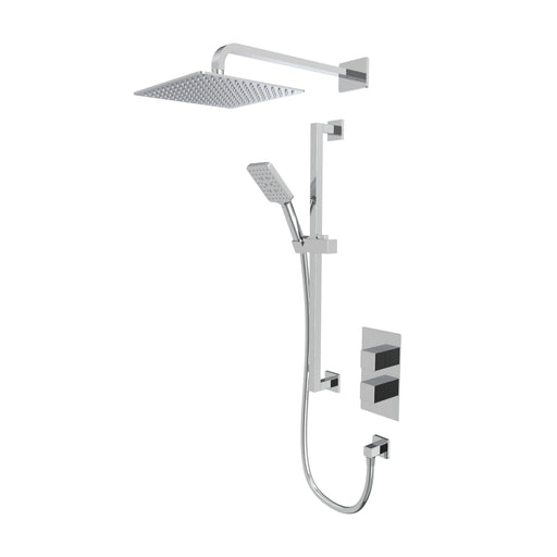 Tavistock Index Dual Function Shower System with Riser Kit & Overhead Shower - Chrome