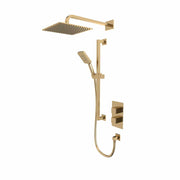Tavistock Index Dual Function Shower System with Riser Kit & Overhead Shower - Brushed Brass