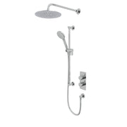 Tavistock Quantum Dual Function Shower System with Riser Kit & Overhead Shower - Chrome