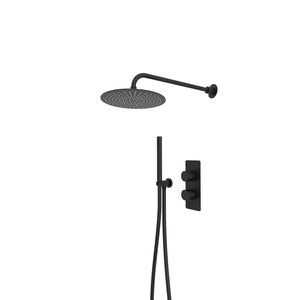 Tavistock Quantum Dual Function Shower System with Handset & Overhead - Black