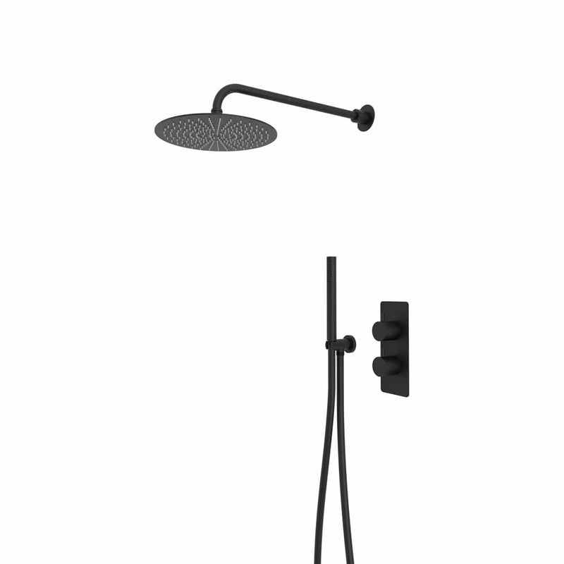 Tavistock Quantum Dual Function Shower System with Handset & Overhead - Black