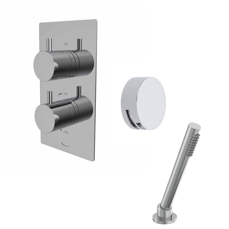 Tavistock Quantum Dual Function Shower System with Overflow Bath Filler & Handset - Chrome