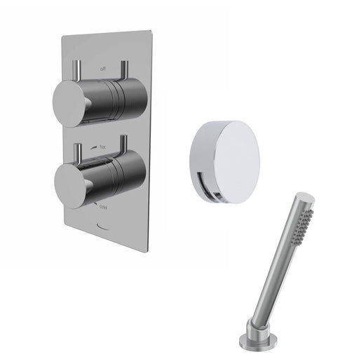 Tavistock Quantum Dual Function Shower System with Overflow Bath Filler & Handset - Chrome
