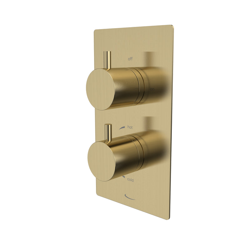 Tavistock Quantum Dual Function Thermostatic Shower Valve - Brushed Brass