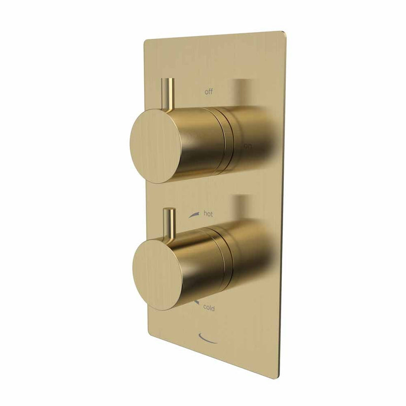 Tavistock Quantum Dual Function Thermostatic Shower Valve - Brushed Brass