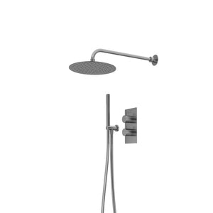 Tavistock Quantum Dual Function Shower System with Handset & Overhead - Gunmetal