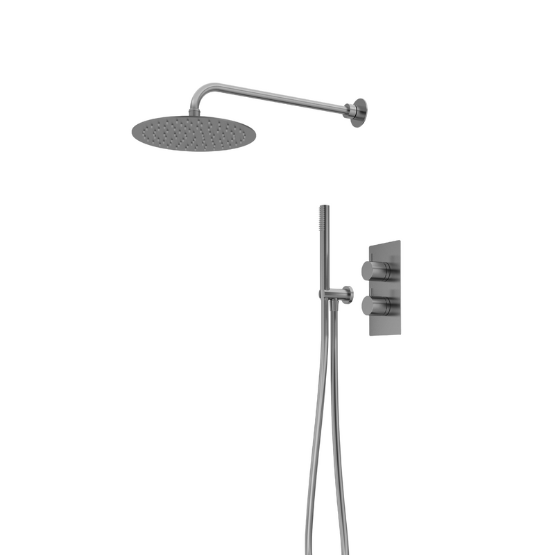Tavistock Quantum Dual Function Shower System with Handset & Overhead - Gunmetal