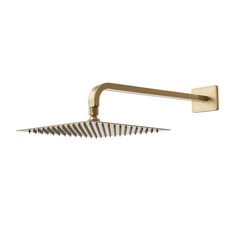 Tavistock Square Fixed Shower Arm - Brushed Brass