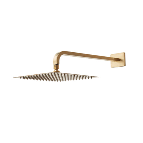 Tavistock Square 250mm Shower Head - Brushed Brass
