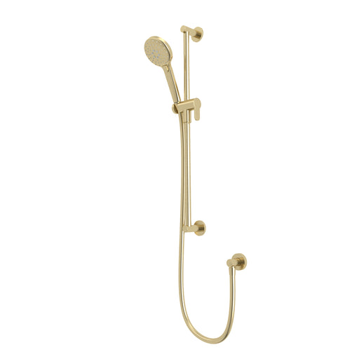 Tavistock Quantum Round Slide Rail Shower Kit - Brushed Brass