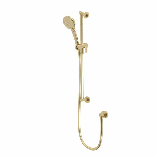 Tavistock Quantum Round Slide Rail Shower Kit - Brushed Brass