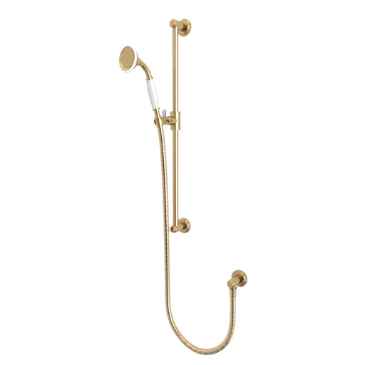 Tavistock Lansdown Traditional Shower Riser Kit - Brushed Brass