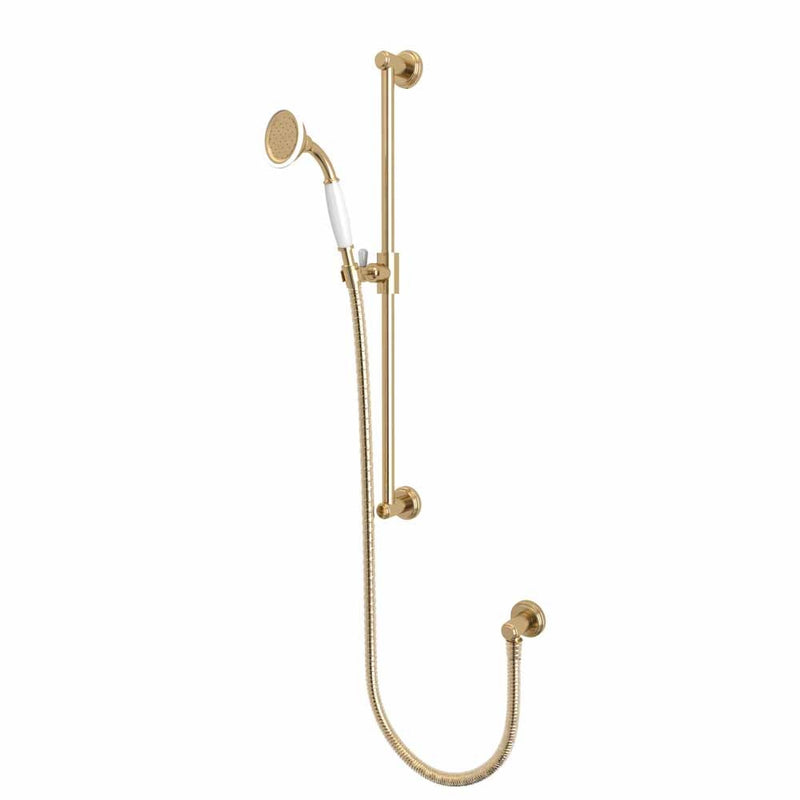 Tavistock Lansdown Traditional Shower Riser Kit - Brushed Brass