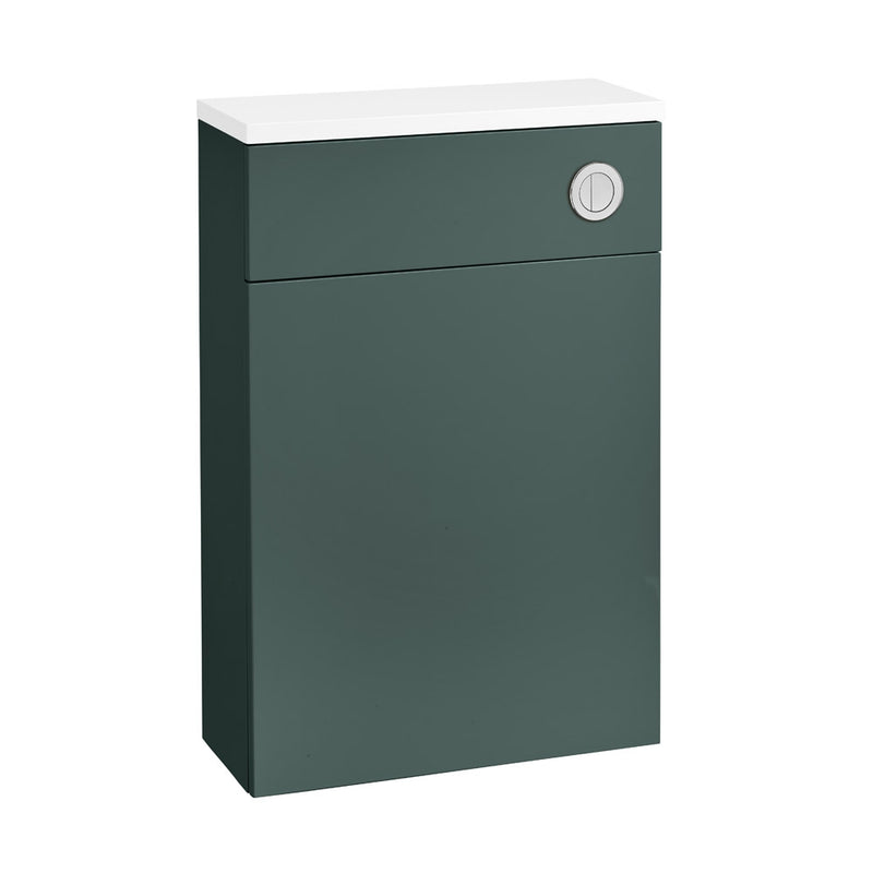 Tavistock Arlington Back To Wall WC Unit & Worktop - Matt Viridian Green