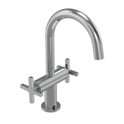 Tavistock Cohort Cross Twin Handle Basin Mixer with Click Waste - Chrome