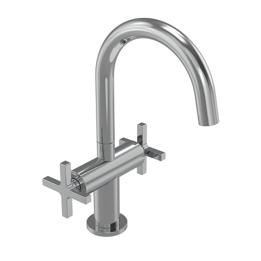 Tavistock Cohort Cross Twin Handle Basin Mixer with Click Waste - Chrome