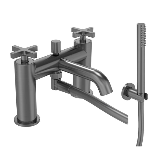 Tavistock Cohort Cross Bath Shower Mixer - Gunmetal