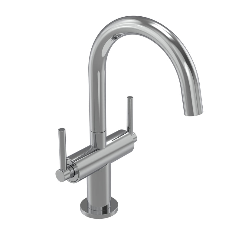Tavistock Cohort Lever Twin Handle Basin Mixer with Click Waste - Chrome