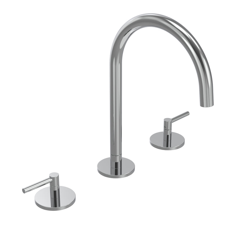 Tavistock Cohort Lever 3 Tap Hole Basin Mixer with Click Waste - Chrome