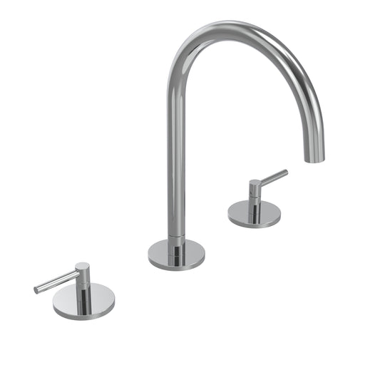 Tavistock Cohort Lever 3 Tap Hole Basin Mixer with Click Waste - Chrome