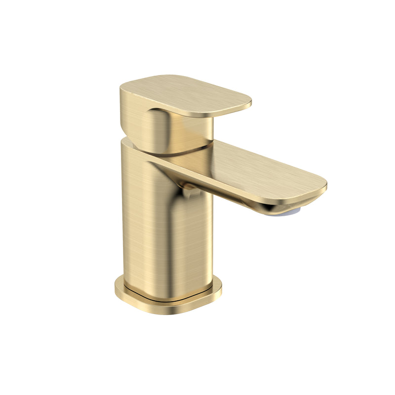 Tavistock Haze Mini Basin Mixer with Click Waste - Brushed Brass