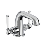 Tavistock Lansdown Twin Handle Basin Mixer with Click Waste - Chrome