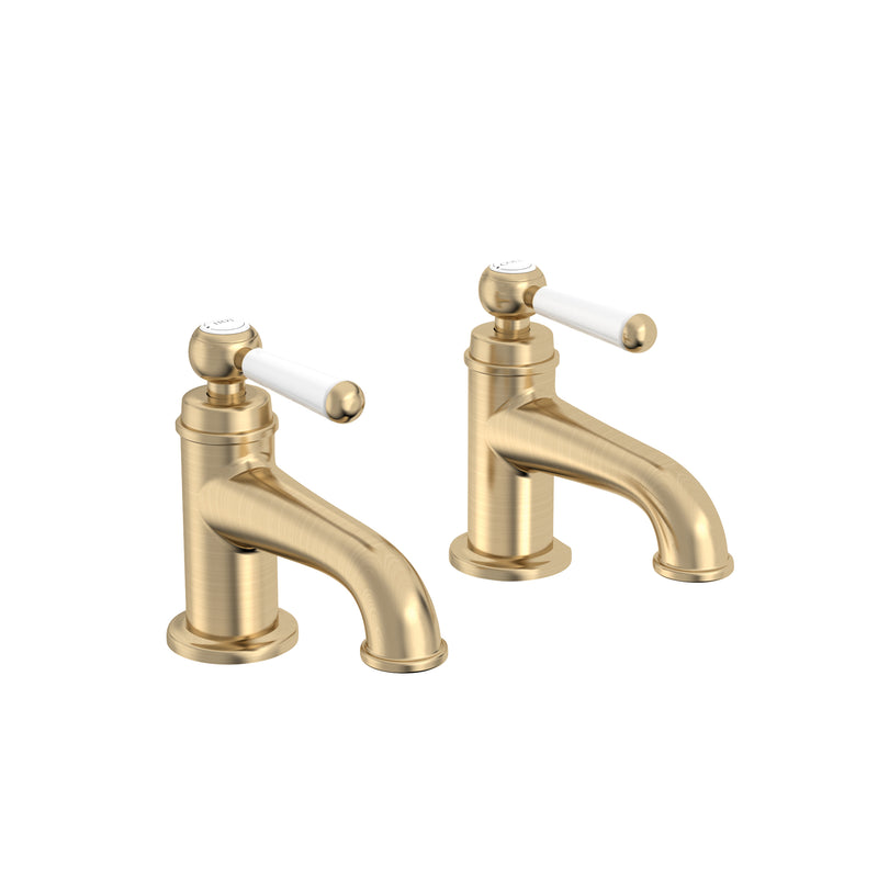 Tavistock Lansdown Basin Taps Pair - Brushed Brass