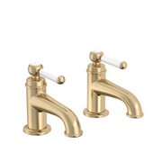 Tavistock Lansdown Basin Taps Pair - Brushed Brass