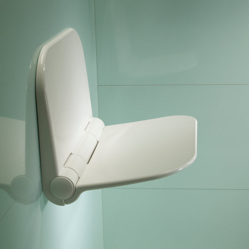 Tavistock Folding Wall Mounted Shower Seat - White
