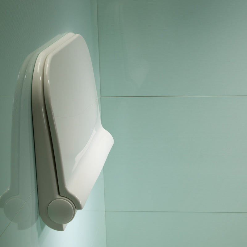 Tavistock Folding Wall Mounted Shower Seat - White