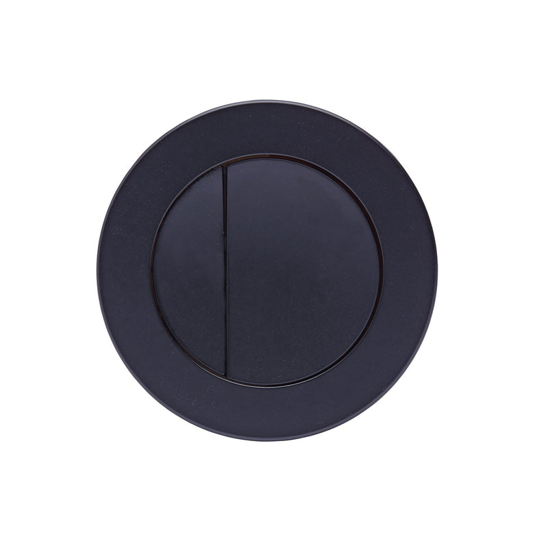 Tavistock Concealed Cistern Round Dual Flush Button 75mm - Black