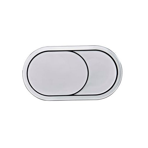 Tavistock Oval Dual Flush Plate - Chrome