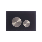 Tavistock Glass Dual Flush Plate - Black