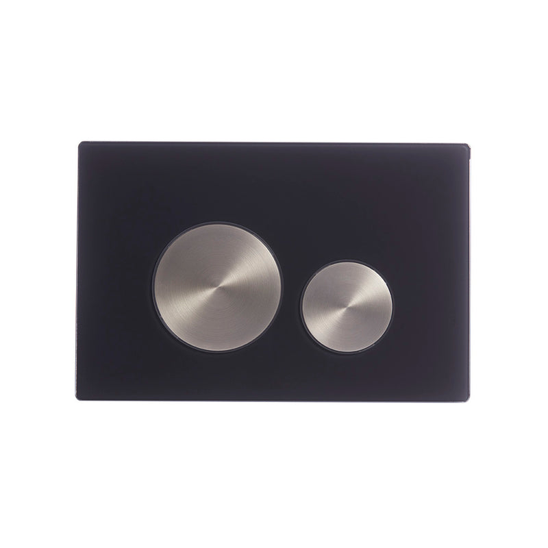 Tavistock Glass Dual Flush Plate - Black