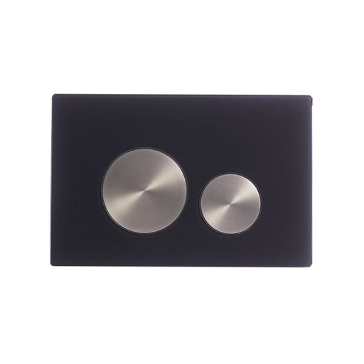 Tavistock Glass Dual Flush Plate - Black