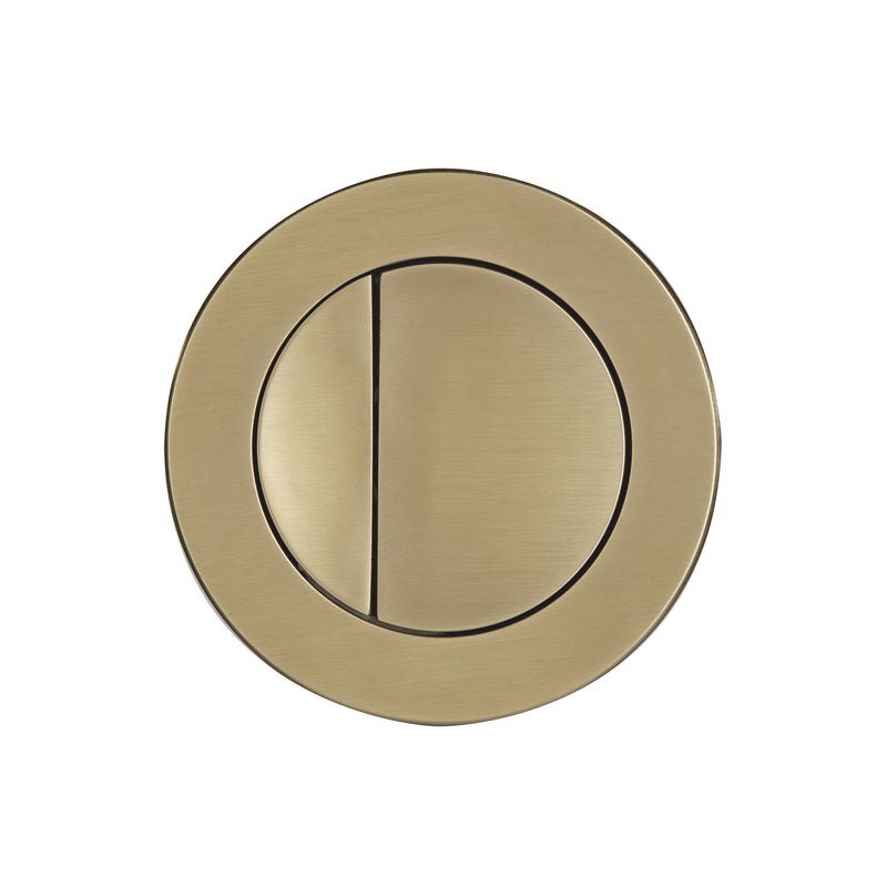Tavistock Round Flush Button - Brushed Brass