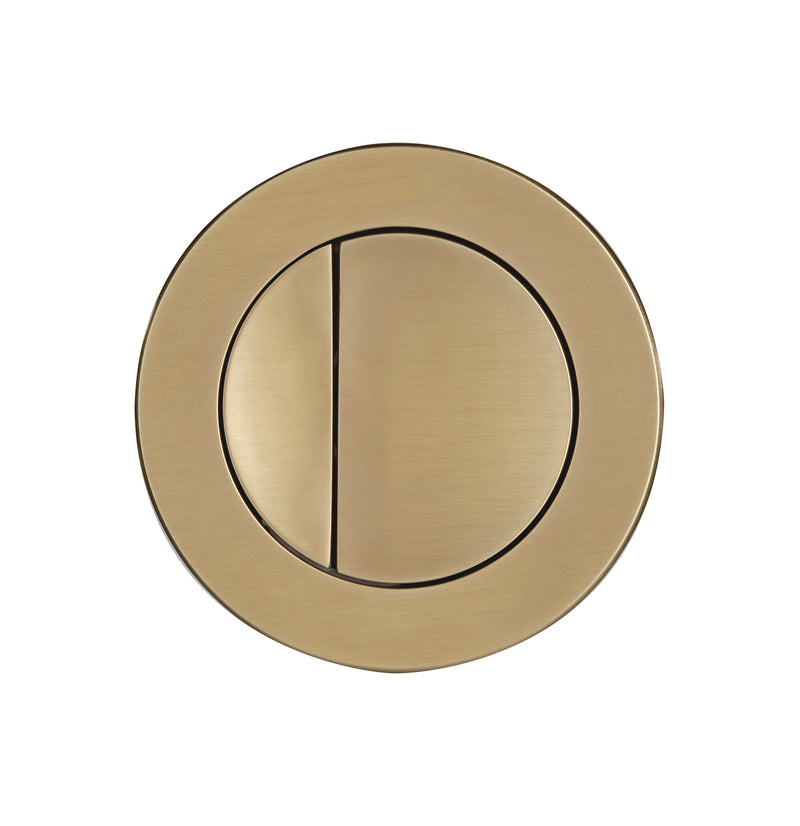 Tavistock Round Flush Button - Brushed Brass