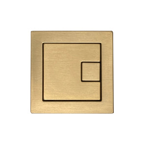 Tavistock Concealed Cistern Square Dual Flush Button 71mm - Brushed Brass