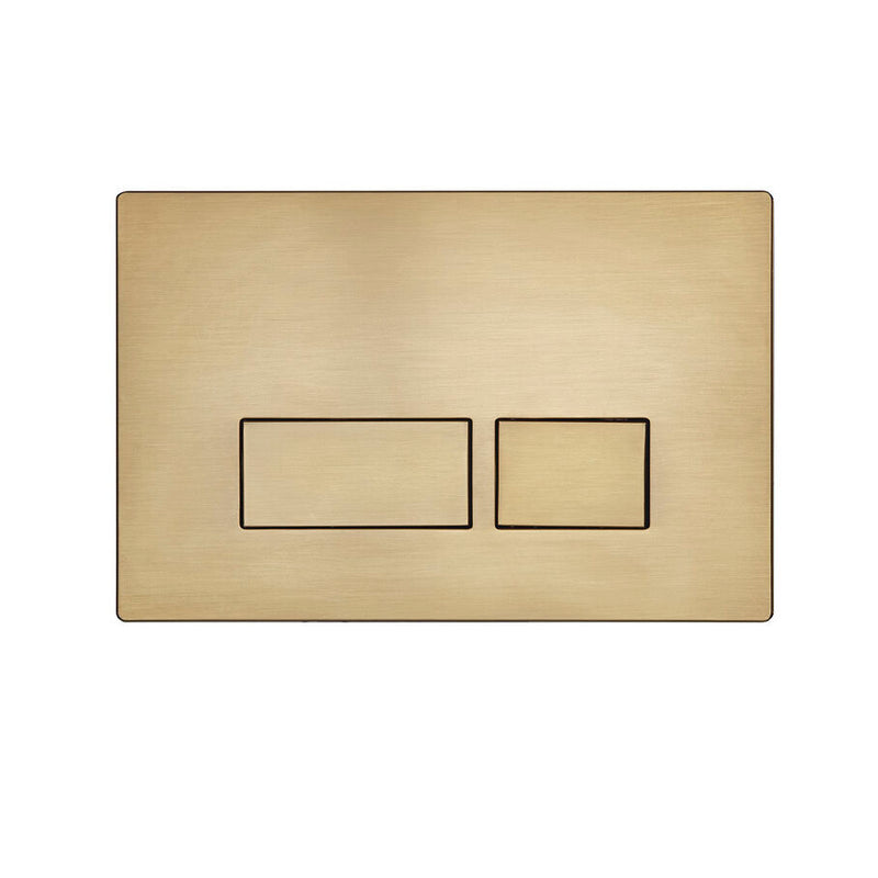 Tavistock Square Flush Plate - Brushed Brass