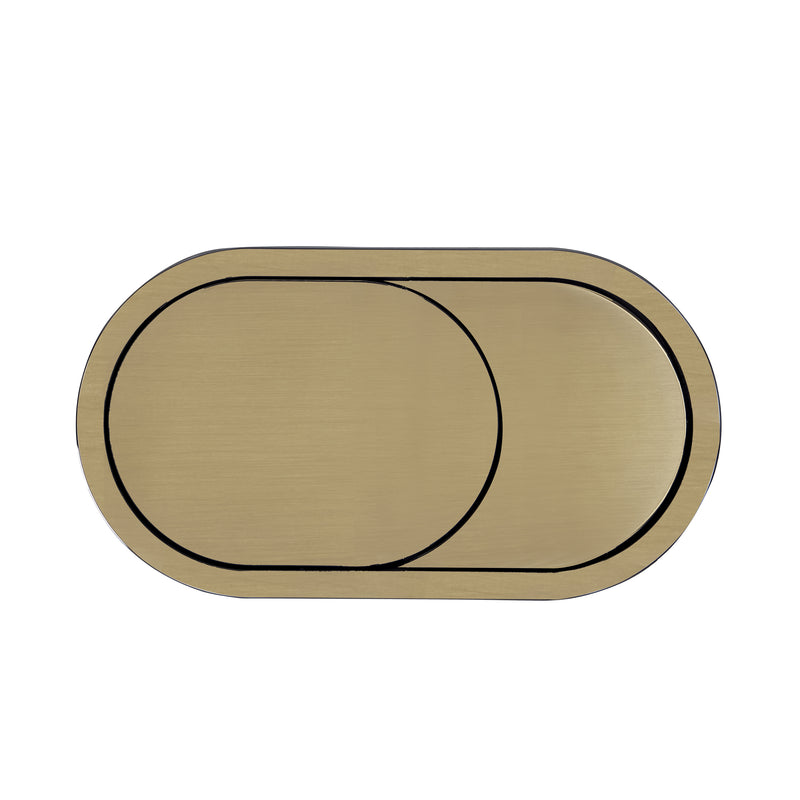 Tavistock Oval Flush Button - Brushed Brass