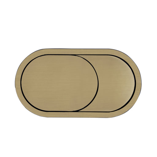 Tavistock Oval Flush Button - Brushed Brass